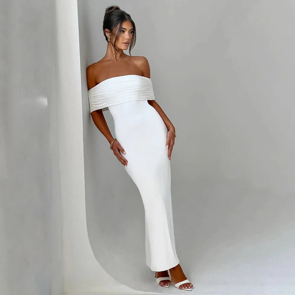 Backless Solid Color Party Beach Dress
