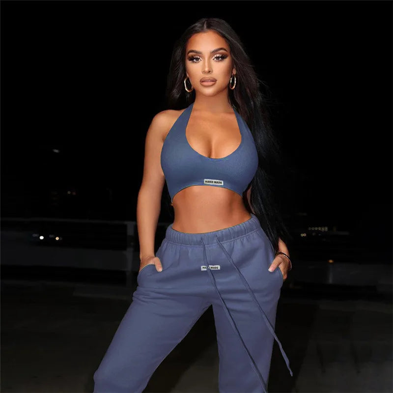 2 Piece Jogger Set Casual Knit Outfits