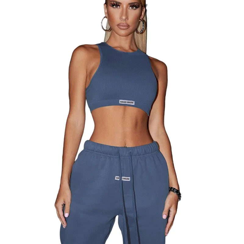 2 Piece Jogger Set Casual Knit Outfits