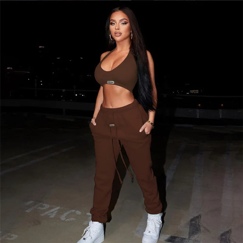 2 Piece Jogger Set Casual Knit Outfits