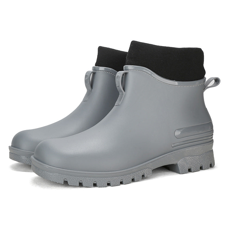 Low-Top Rubber Shoes for Men and Women, Non-Slip and Wear-Resistant