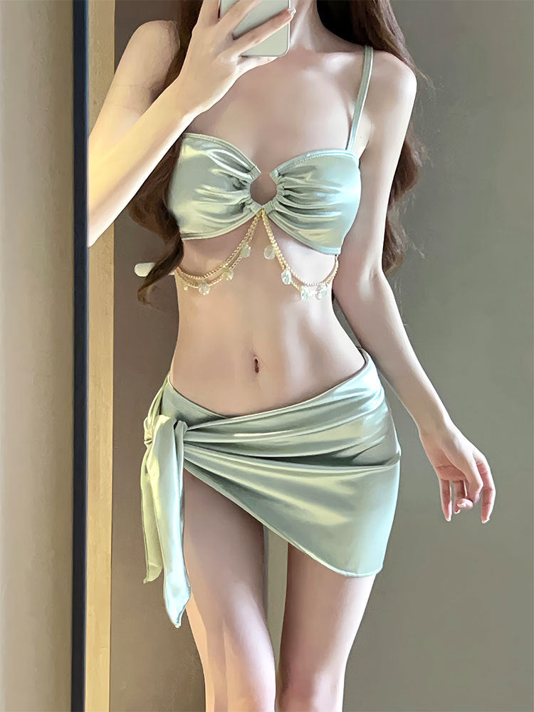 One-Piece Swimsuit Women's Summer Three-Piece Sexy  push-Up high-End Bikini