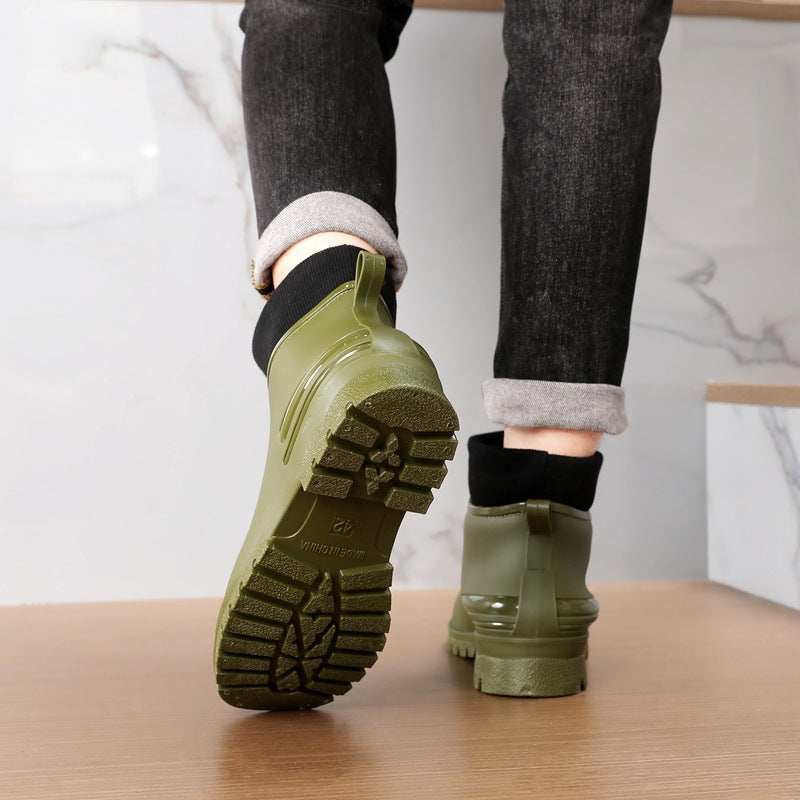 Low-Top Rubber Shoes for Men and Women, Non-Slip and Wear-Resistant