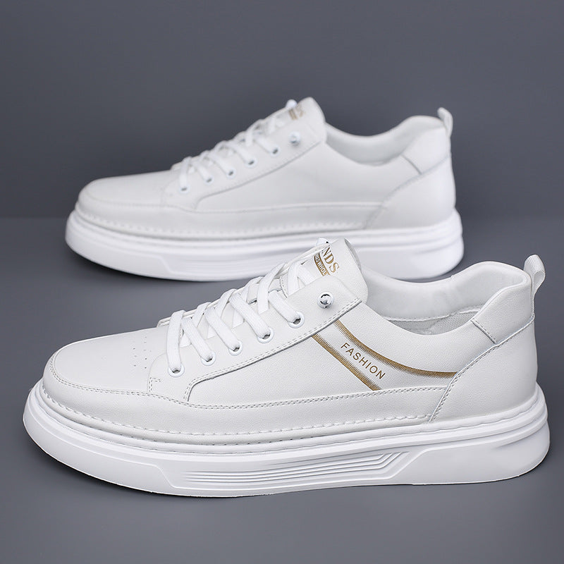 Bean Shoes Men's Casual Driving Shoes Soft Sole Fashion Leather Sneakers