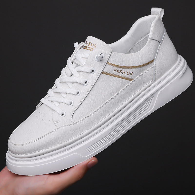 Bean Shoes Men's Casual Driving Shoes Soft Sole Fashion Leather Sneakers