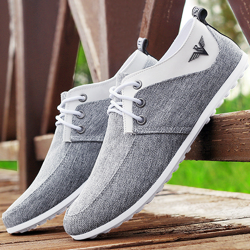 Men's Beanie Shoes Spring and Autumn Spot Sports Flat-Heeled Canvas Casual Low-Top Casual Shoes