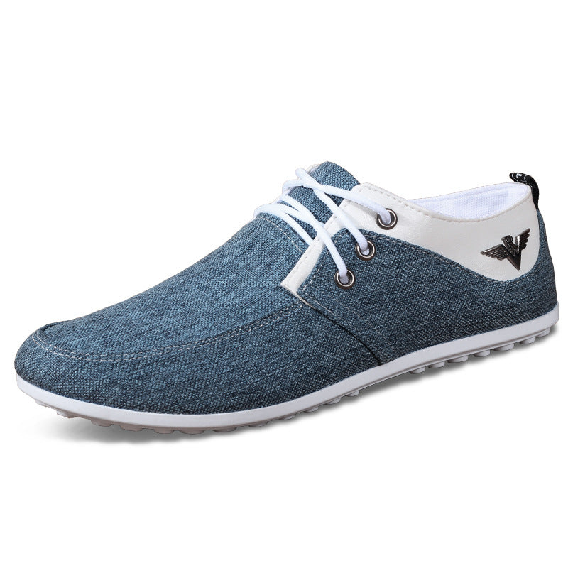 Men's Beanie Shoes Spring and Autumn Spot Sports Flat-Heeled Canvas Casual Low-Top Casual Shoes