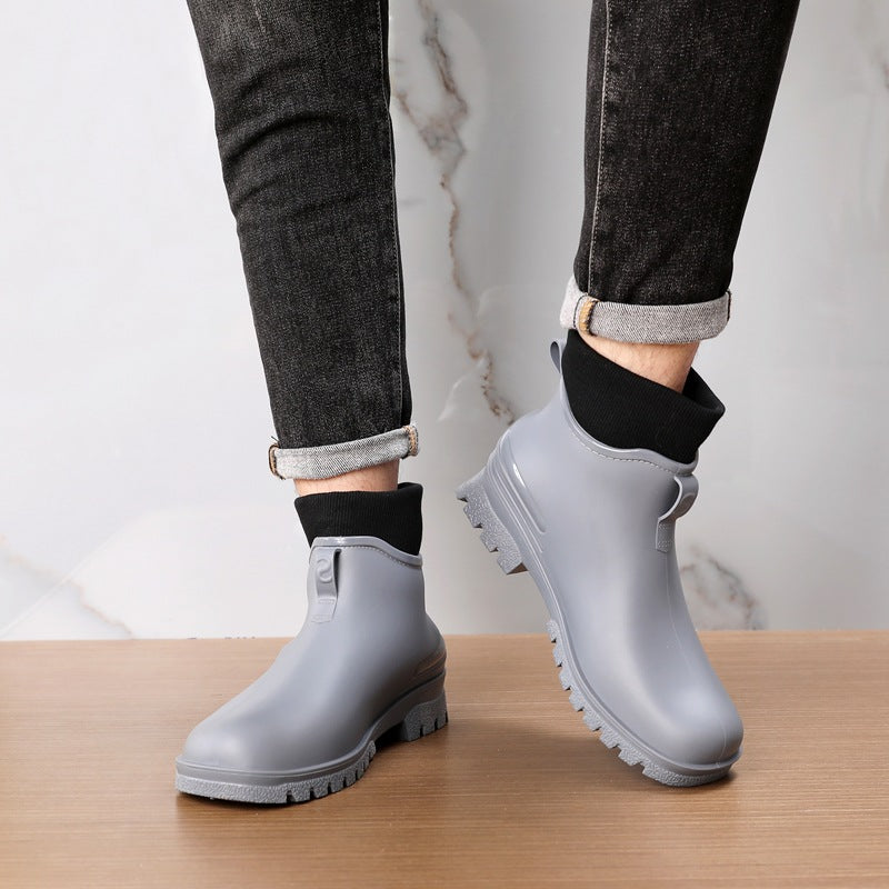 Low-Top Rubber Shoes for Men and Women, Non-Slip and Wear-Resistant