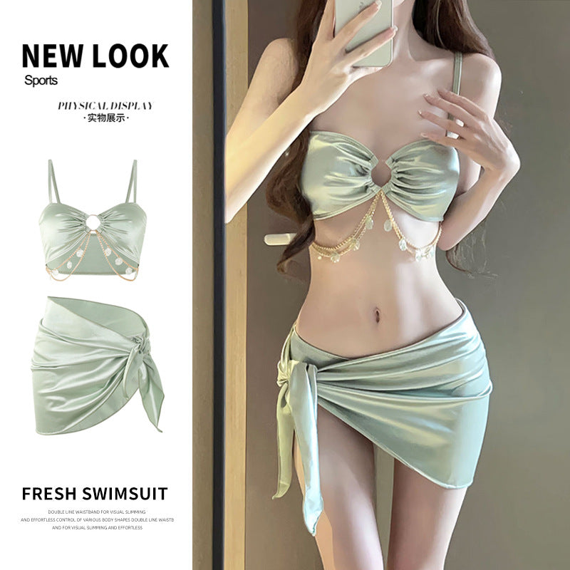 One-Piece Swimsuit Women's Summer Three-Piece Sexy  push-Up high-End Bikini