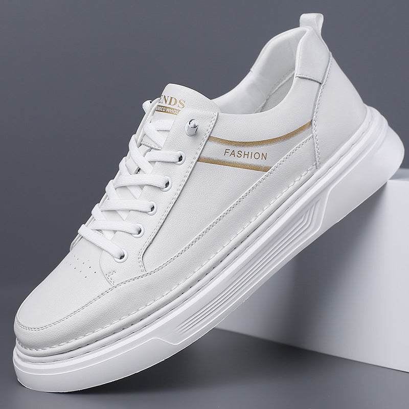 Bean Shoes Men's Casual Driving Shoes Soft Sole Fashion Leather Sneakers