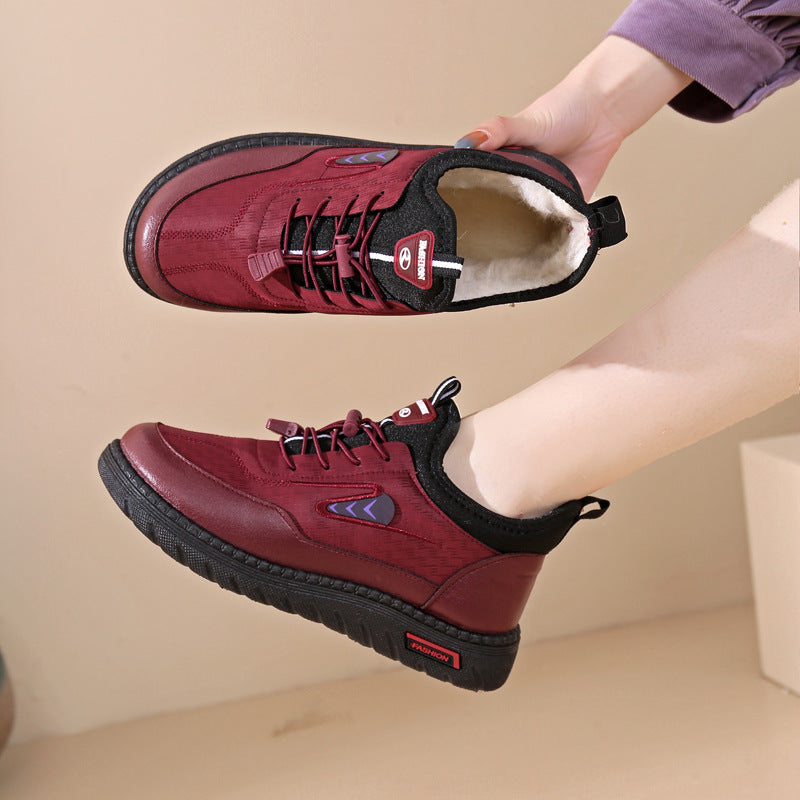 Cotton Shoes Winter Thickened Plush Comfortable Warm Waterproof Slip-on