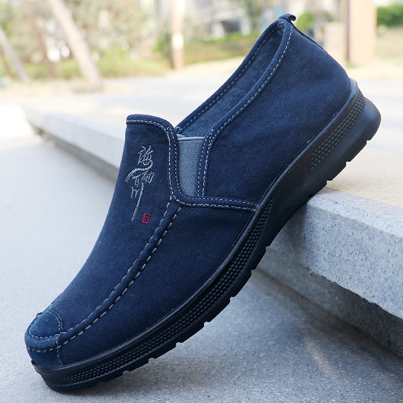 Old Beijing Cloth Shoes Canvas Shoes Men's Sports and Casual Shoes Breathable Work Shoes