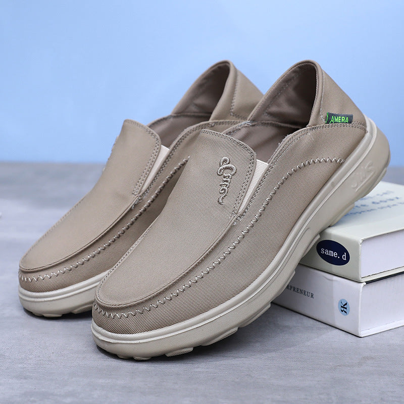 All-match Men's Shoes Casual Canvas Shoes Slip-on Non-slip Comfortable