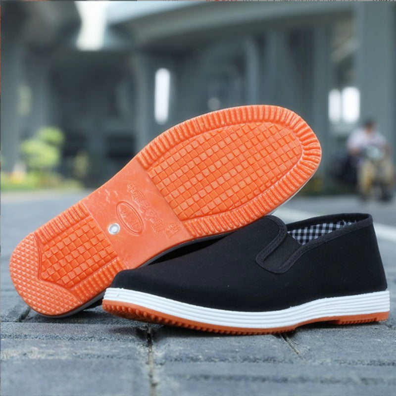 Casual Cloth Shoes Running Comfortable Breathable Soft Sole Wear-resistant Non-slip Black Cloth Shoes