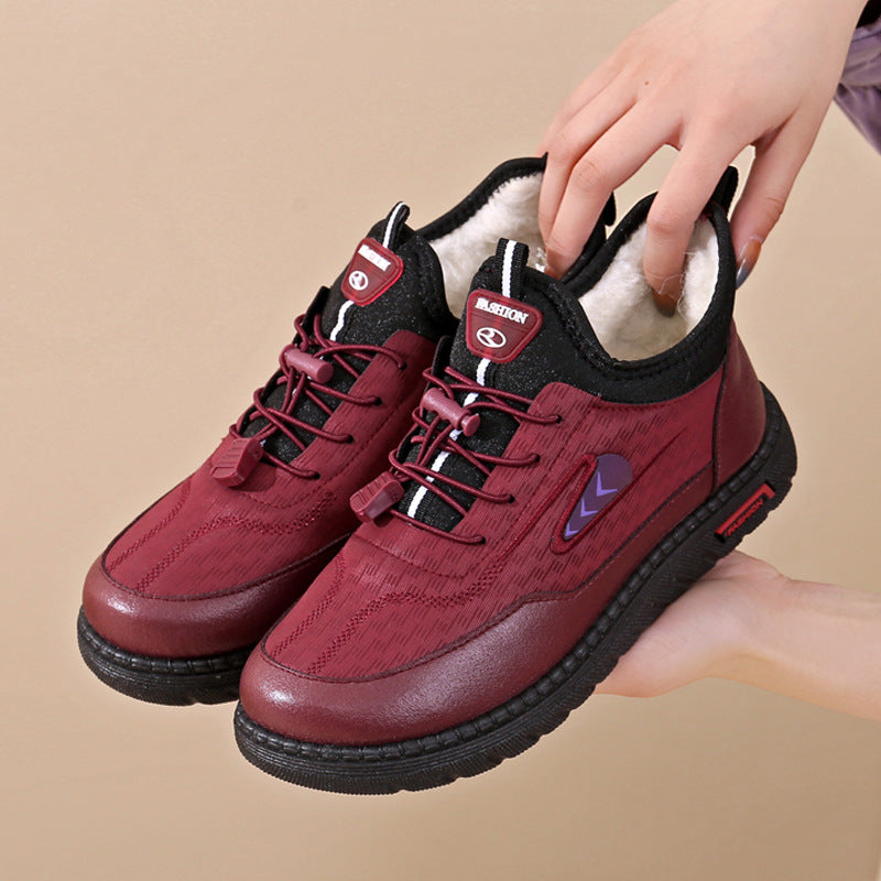Cotton Shoes Winter Thickened Plush Comfortable Warm Waterproof Slip-on