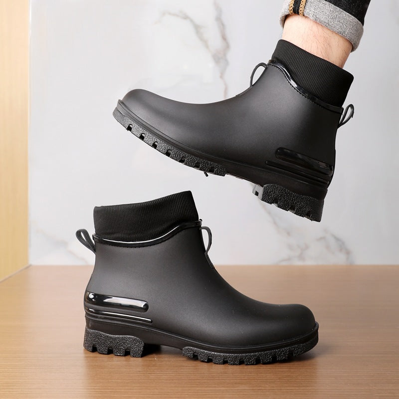 Low-Top Rubber Shoes for Men and Women, Non-Slip and Wear-Resistant