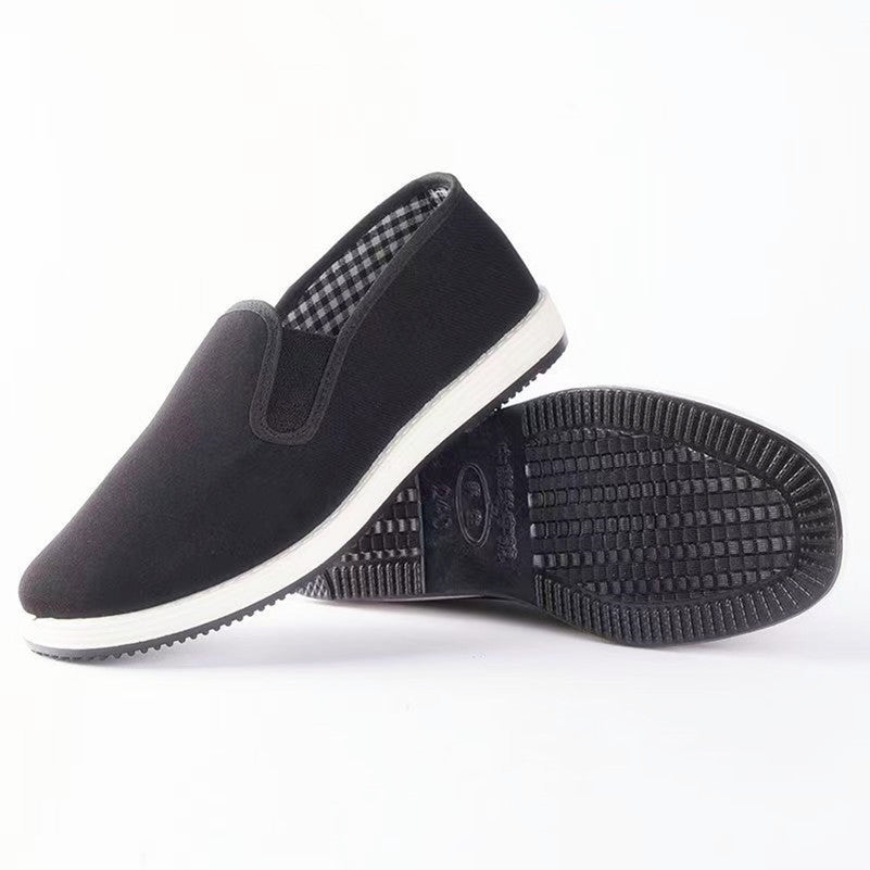 Casual Cloth Shoes Running Comfortable Breathable Soft Sole Wear-resistant Non-slip Black Cloth Shoes