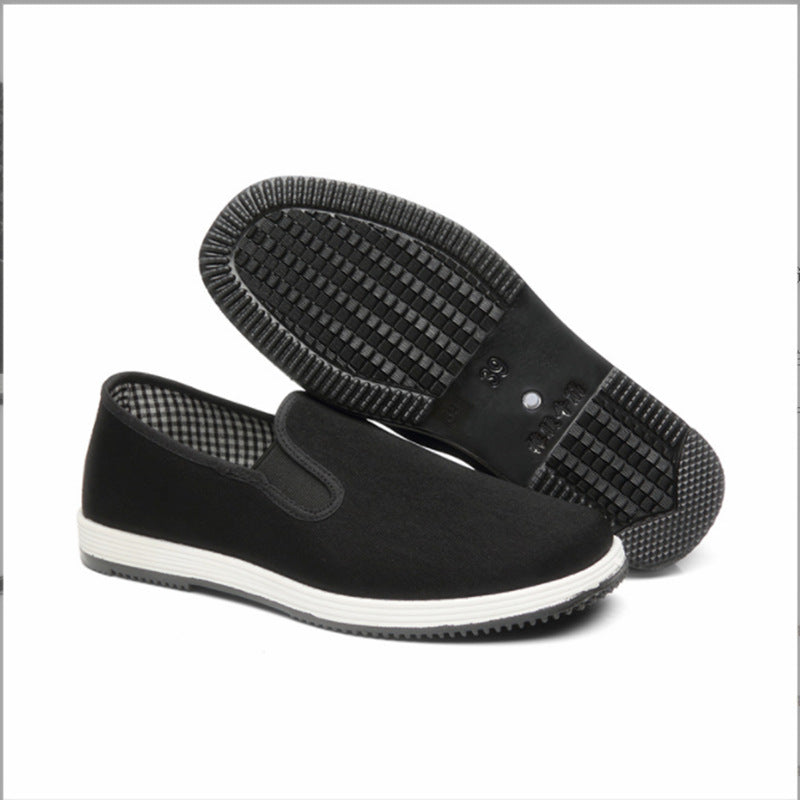 Casual Cloth Shoes Running Comfortable Breathable Soft Sole Wear-resistant Non-slip Black Cloth Shoes