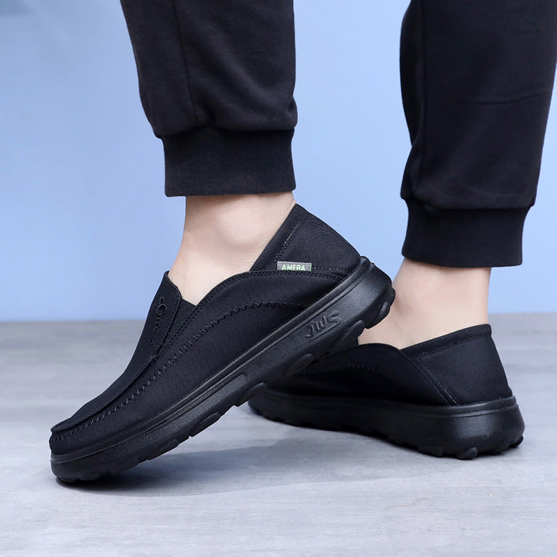 All-match Men's Shoes Casual Canvas Shoes Slip-on Non-slip Comfortable