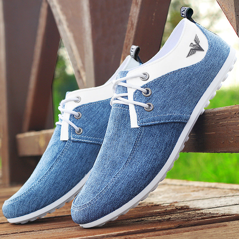 Men's Beanie Shoes Spring and Autumn Spot Sports Flat-Heeled Canvas Casual Low-Top Casual Shoes