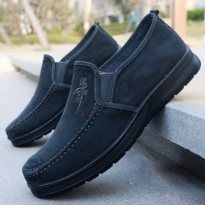 Old Beijing Cloth Shoes Canvas Shoes Men's Sports and Casual Shoes Breathable Work Shoes