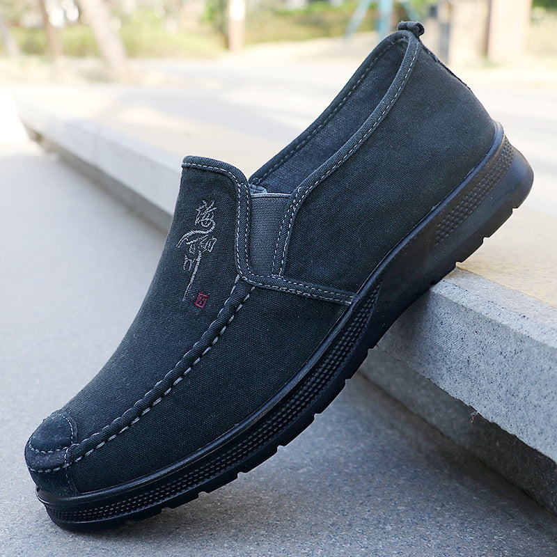 Old Beijing Cloth Shoes Canvas Shoes Men's Sports and Casual Shoes Breathable Work Shoes