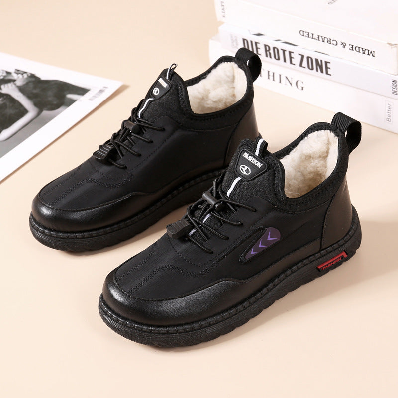 Cotton Shoes Winter Thickened Plush Comfortable Warm Waterproof Slip-on