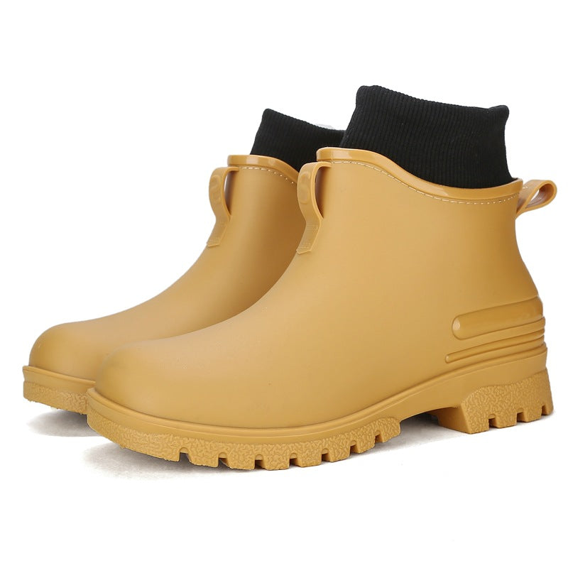 Low-Top Rubber Shoes for Men and Women, Non-Slip and Wear-Resistant