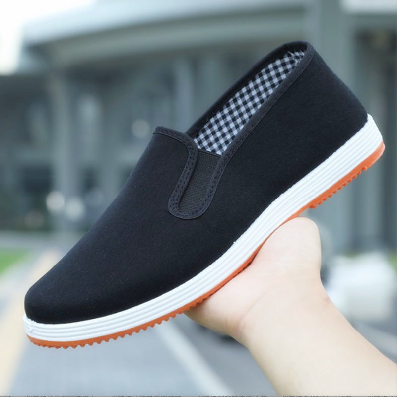 Casual Cloth Shoes Running Comfortable Breathable Soft Sole Wear-resistant Non-slip Black Cloth Shoes