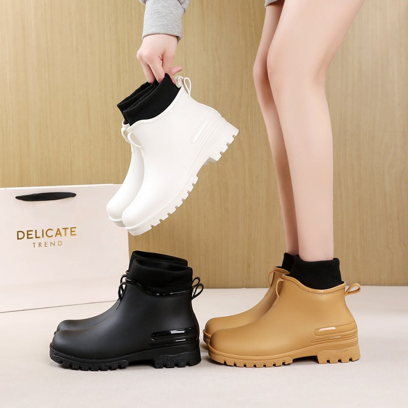 Low-Top Rubber Shoes for Men and Women, Non-Slip and Wear-Resistant