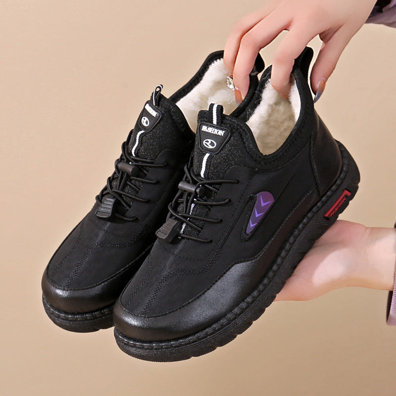 Cotton Shoes Winter Thickened Plush Comfortable Warm Waterproof Slip-on