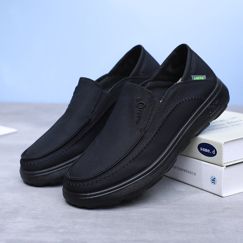 All-match Men's Shoes Casual Canvas Shoes Slip-on Non-slip Comfortable