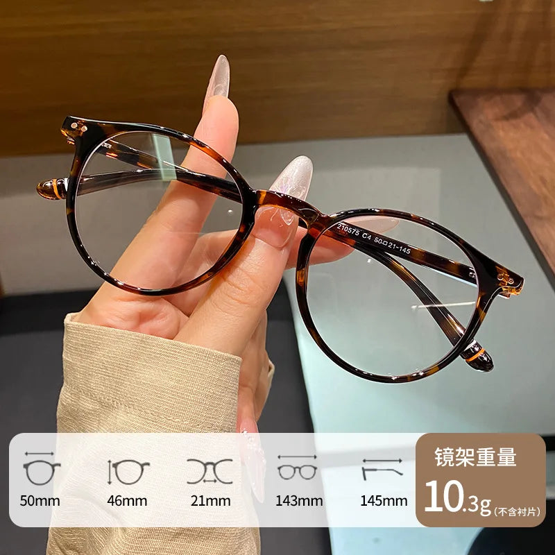 Ultra Light 10g Round Eyeglass Frame Retro Men's And Women's Eyeglass Frames Anti Blue Light Optical Prescriptio Frame 210575ZM