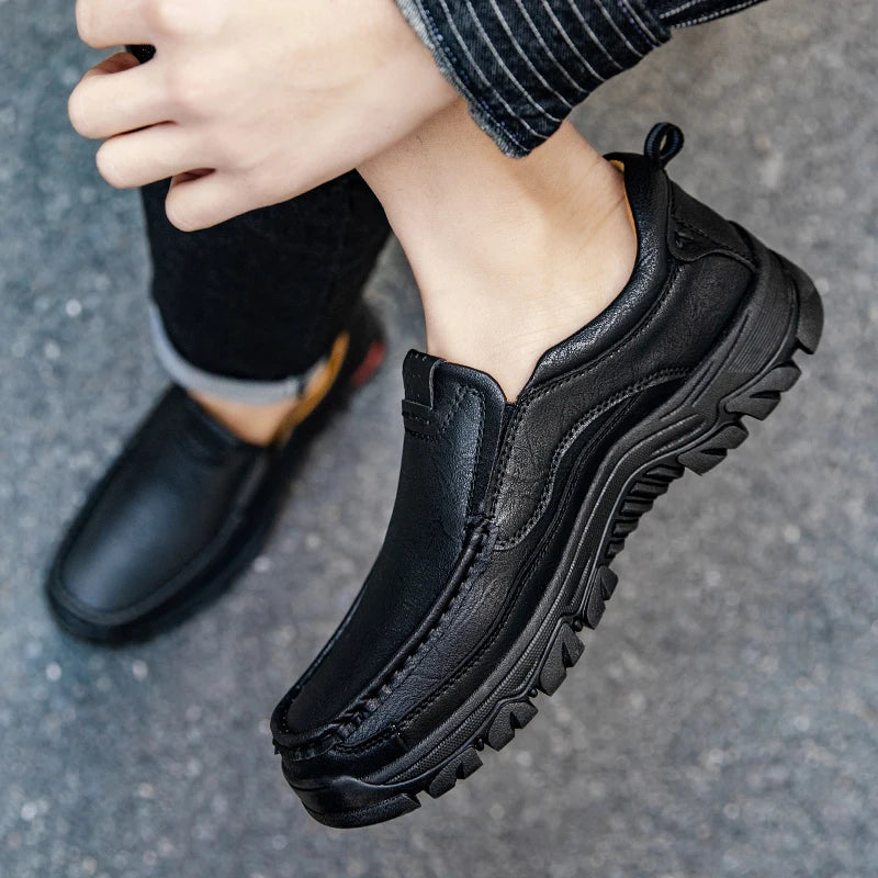 Brand Men Shoes High Quality Men's Casual Shoes Slip On Comfort Business Man Flats Shoes Outdoor Men Work Shoes