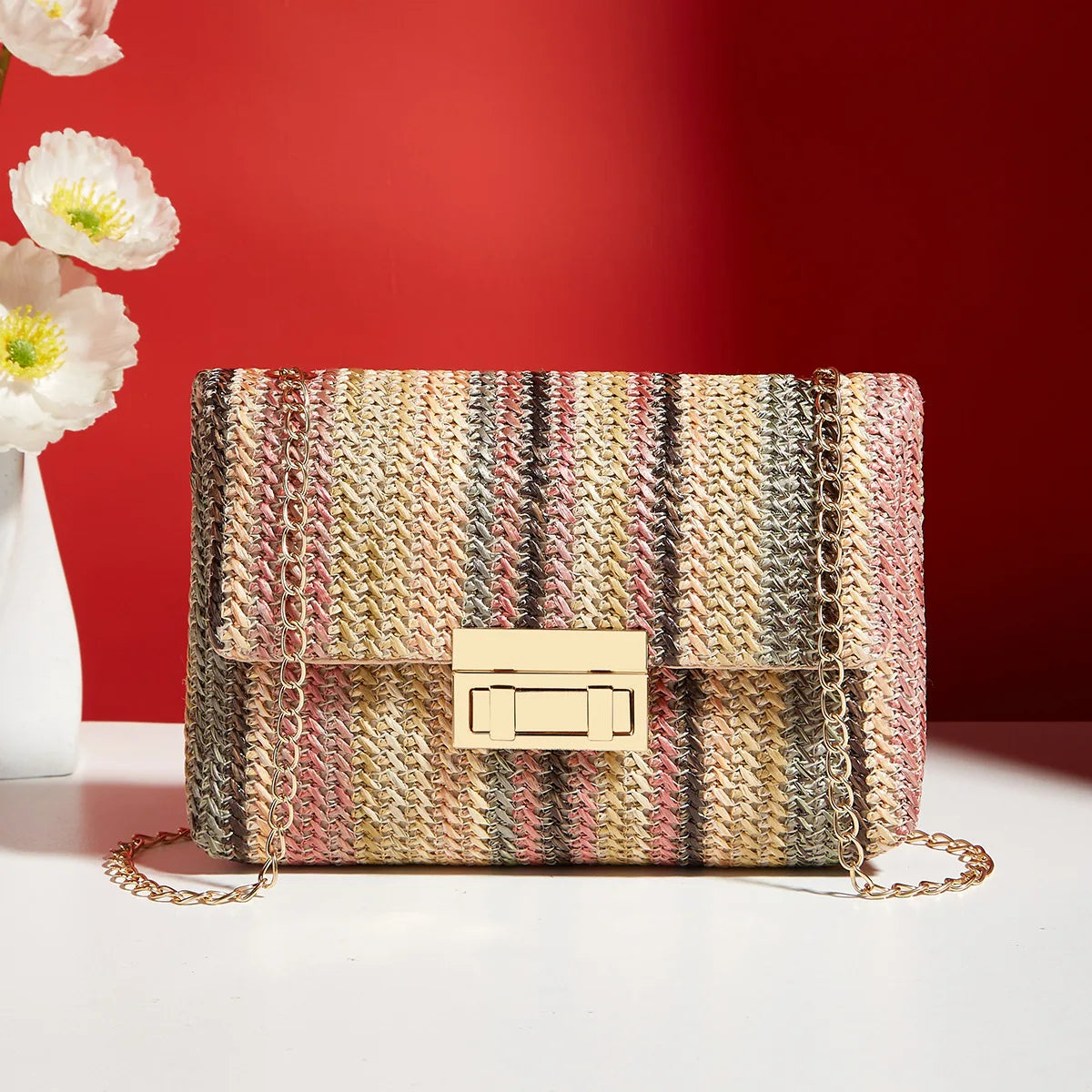 Crossbody Bag for Women Chain Strap Stylish Accessory Shoulder Bag