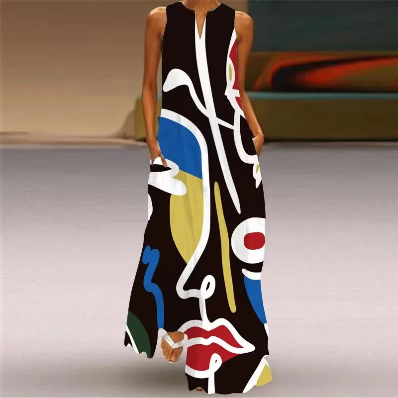 Summer Outdoor Street Fashion Women's Long Dress