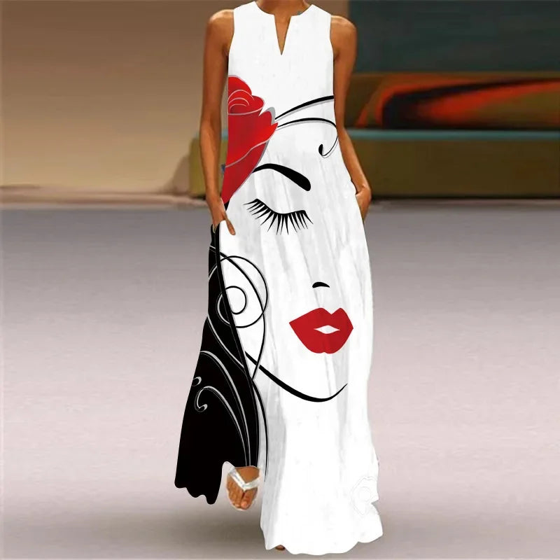 Summer Outdoor Street Fashion Women's Long Dress