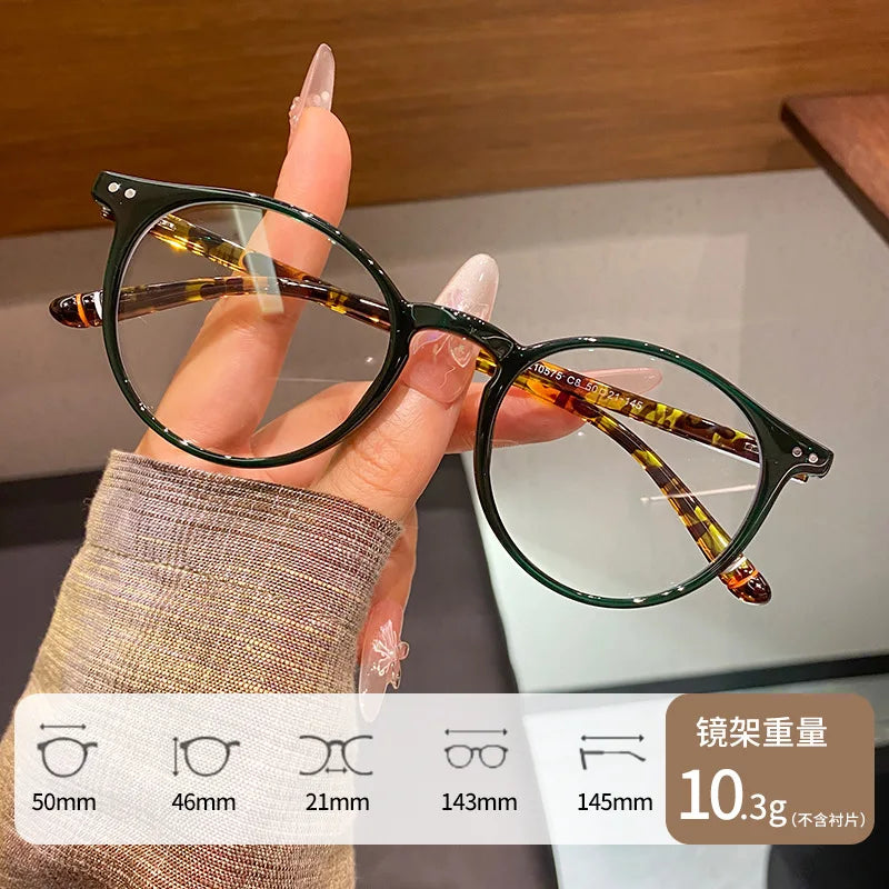 Ultra Light 10g Round Eyeglass Frame Retro Men's And Women's Eyeglass Frames Anti Blue Light Optical Prescriptio Frame 210575ZM