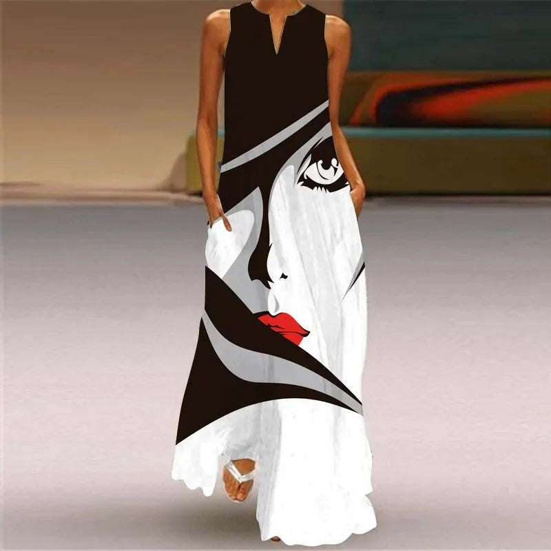 Summer Outdoor Street Fashion Women's Long Dress