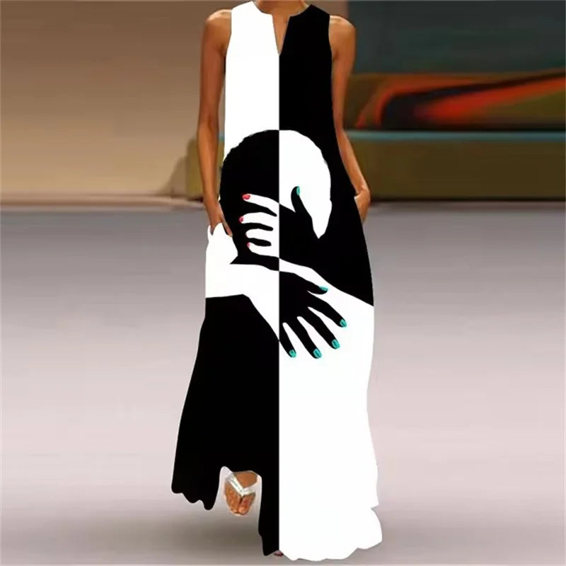 Summer Outdoor Street Fashion Women's Long Dress
