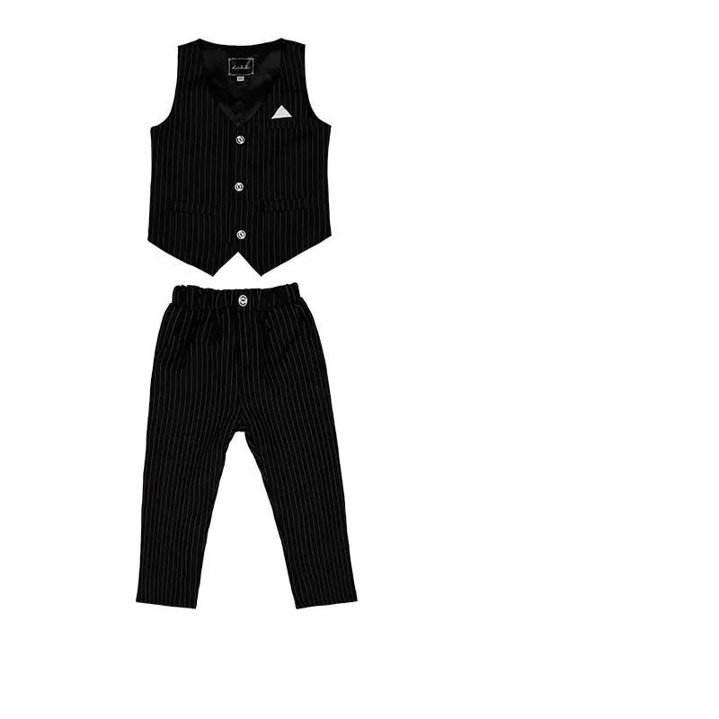Kids Beige WaistCoat Shirt Pants Bowtie Tuxedo  Vest Suit