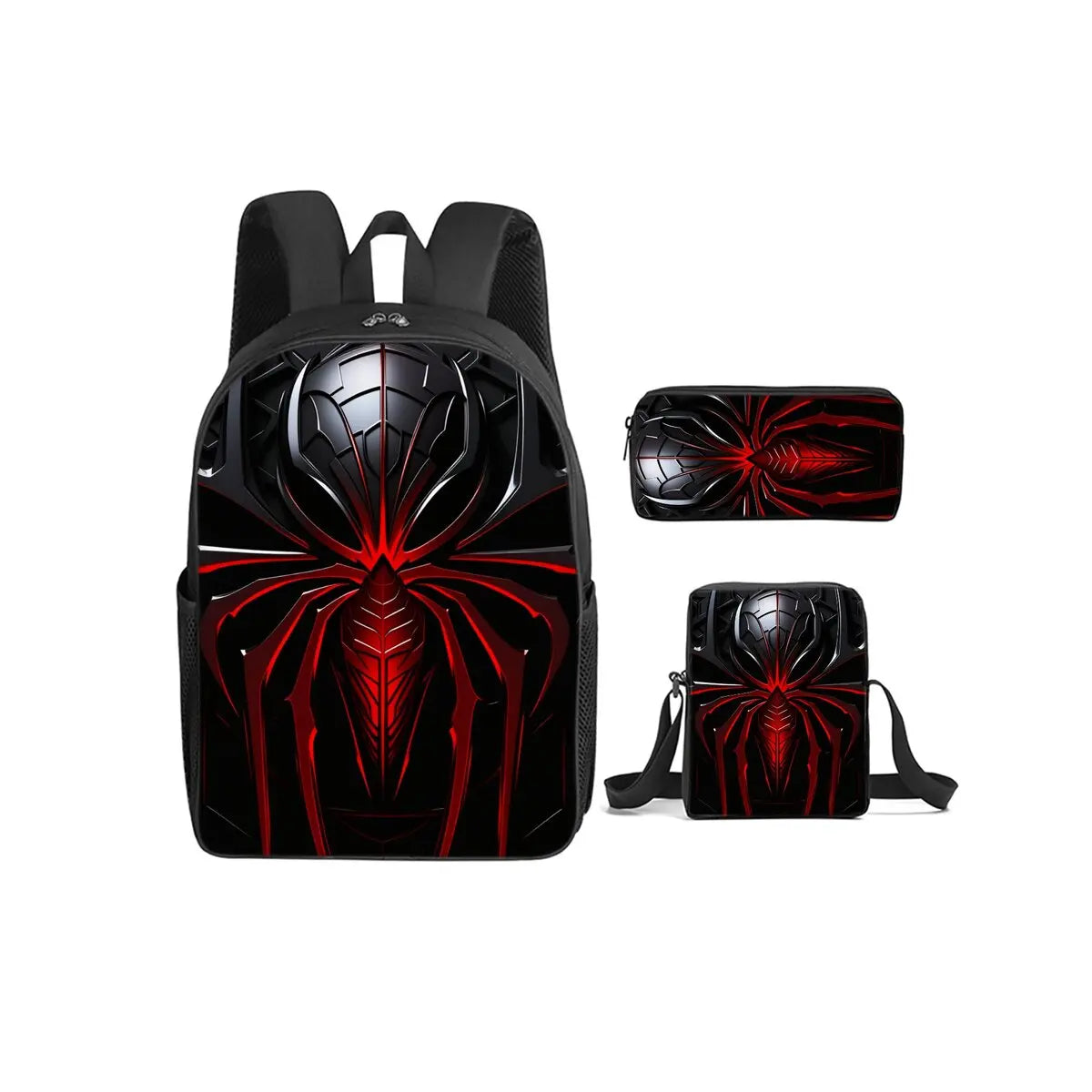Mechanical Robots Print 3Pcs/Set Backpack with Messenger Bags ,Pencil Bags