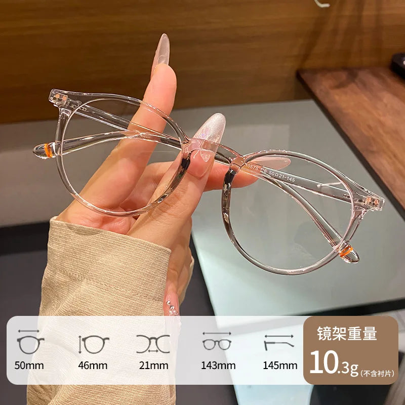 Ultra Light 10g Round Eyeglass Frame Retro Men's And Women's Eyeglass Frames Anti Blue Light Optical Prescriptio Frame 210575ZM