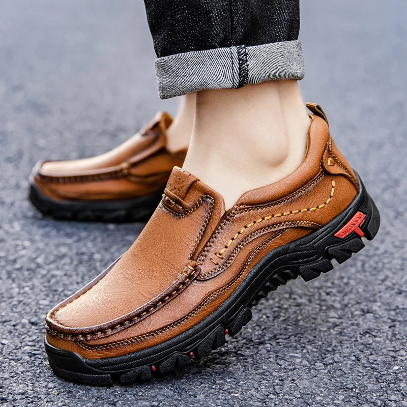 Brand Men Shoes High Quality Men's Casual Shoes Slip On Comfort Business Man Flats Shoes Outdoor Men Work Shoes