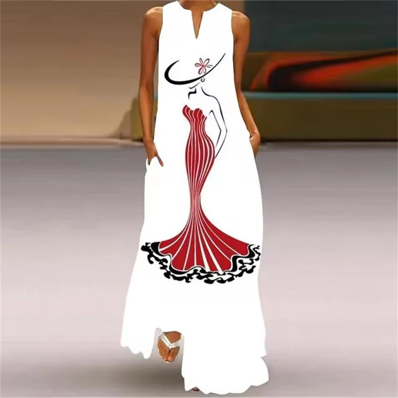 Summer Outdoor Street Fashion Women's Long Dress