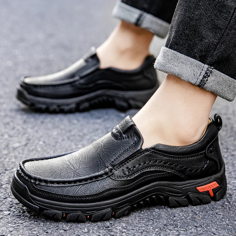 Brand Men Shoes High Quality Men's Casual Shoes Slip On Comfort Business Man Flats Shoes Outdoor Men Work Shoes