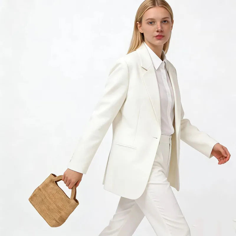 Retro Handmade Women Handbag Woven With Grass Versatile Women Bag Fashion Shoulder Bag Summer Beach Bag
