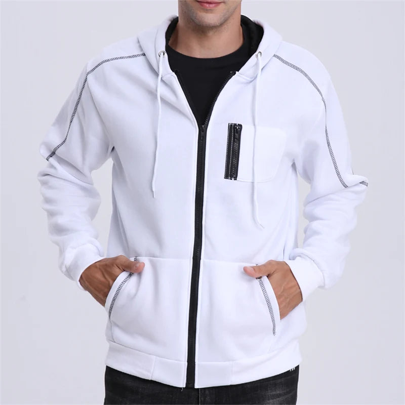 Men's Long Sleeve Zip Up Hoodie