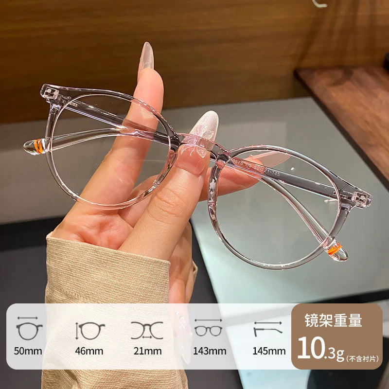 Ultra Light 10g Round Eyeglass Frame Retro Men's And Women's Eyeglass Frames Anti Blue Light Optical Prescriptio Frame 210575ZM