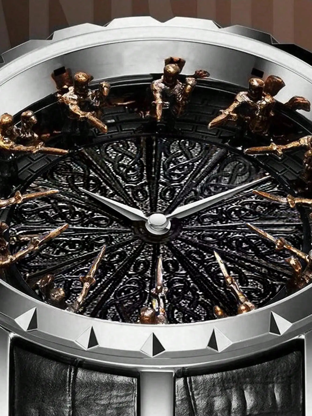 Retro Style  Practical Belt, Large Dial, Fully Automatic Quartz Watch for Men